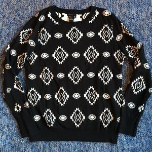 Black and white sweater